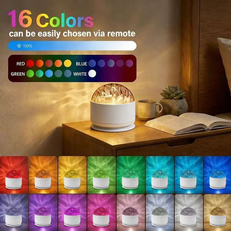 AuraRipple 3D Water Ripple & Ocean Wave Projector Lamp