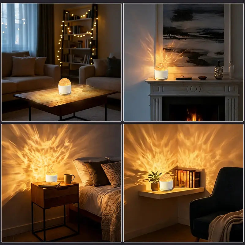 AuraRipple 3D Water Ripple & Ocean Wave Projector Lamp