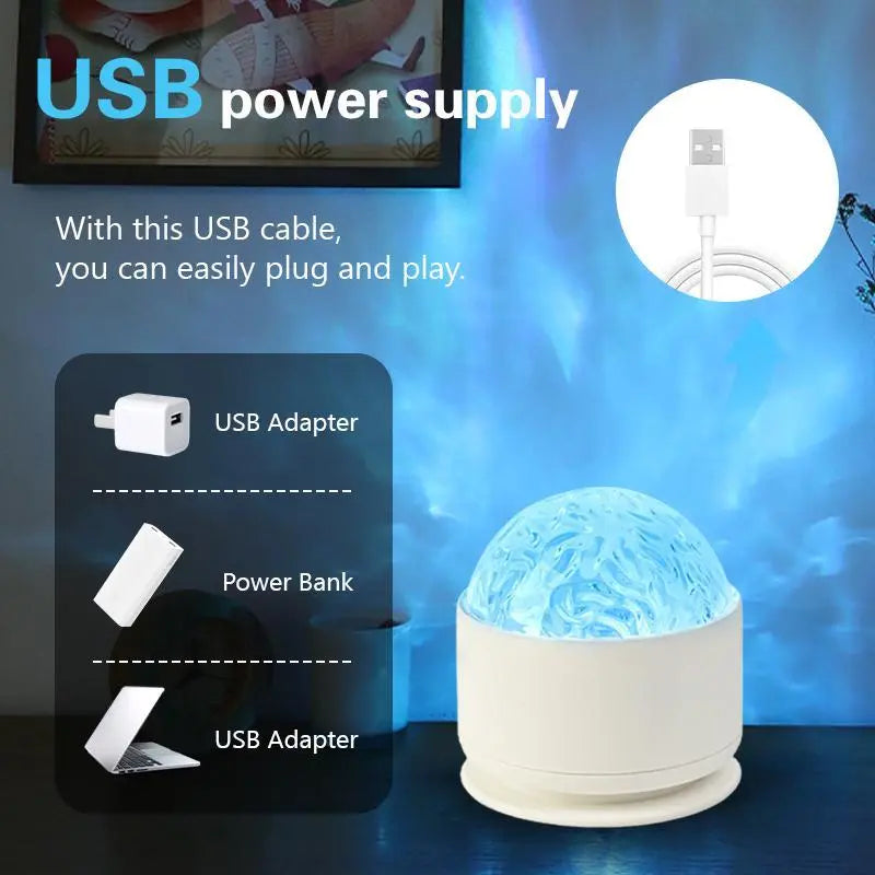 AuraRipple 3D Water Ripple & Ocean Wave Projector Lamp