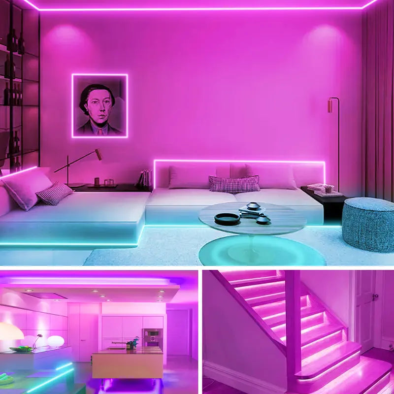 Smart RGB LED Strip Lights | Music Sync & App Remote Control