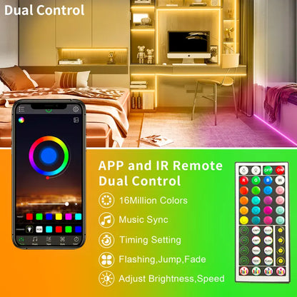 Smart RGB LED Strip Lights | Music Sync & App Remote Control