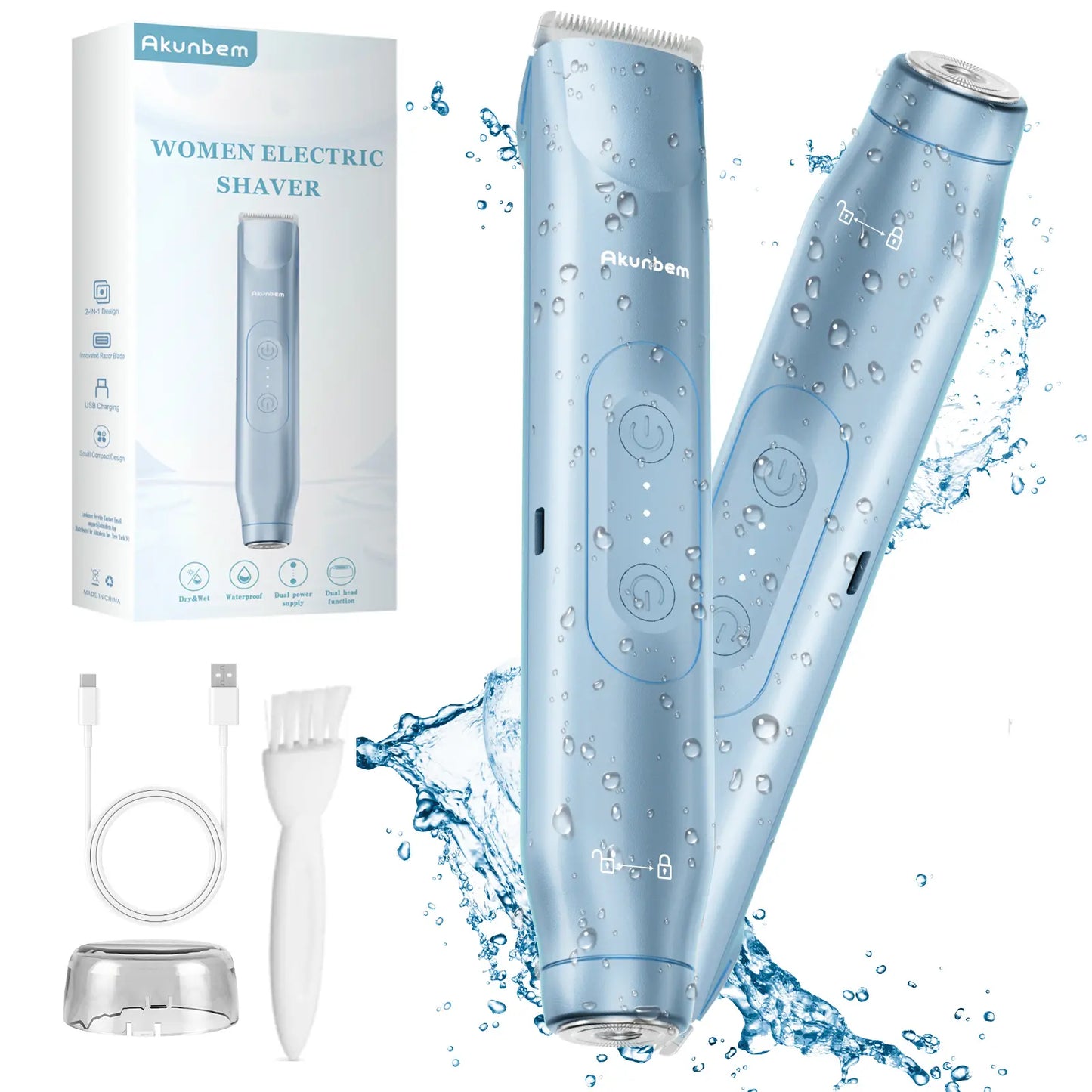 2-in-1 Flawless Shaver & Painless Bikini Trimmer