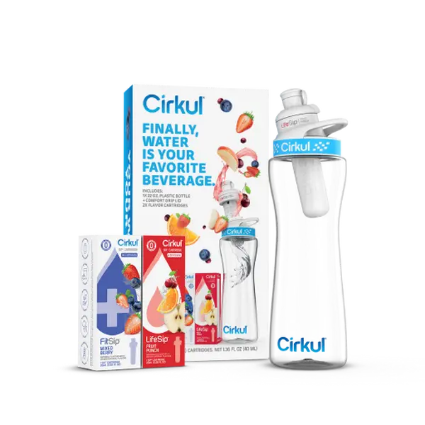 22oz. BPA-Free Plastic Water Bottle Starter Kit