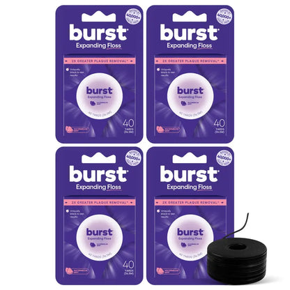 Watermelon Mint Expanding Dental Floss - Black Expanding