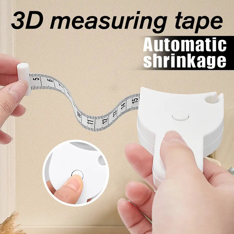 White retractable body measuring tape — original product photo 1