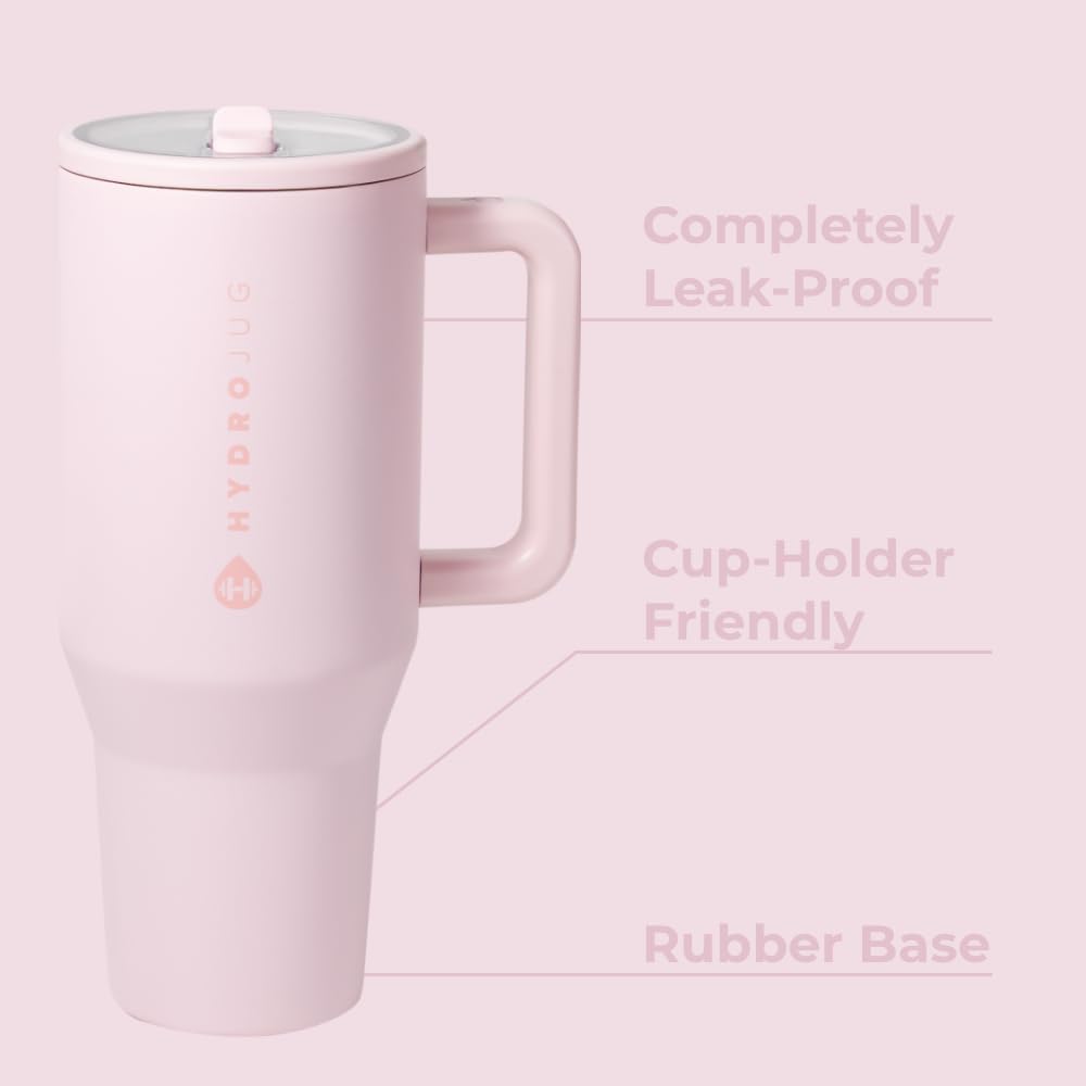 Leak-Proof Insulated Tumbler with Flip Straw & Cup Holder Fit Flasks Lid Drinkware