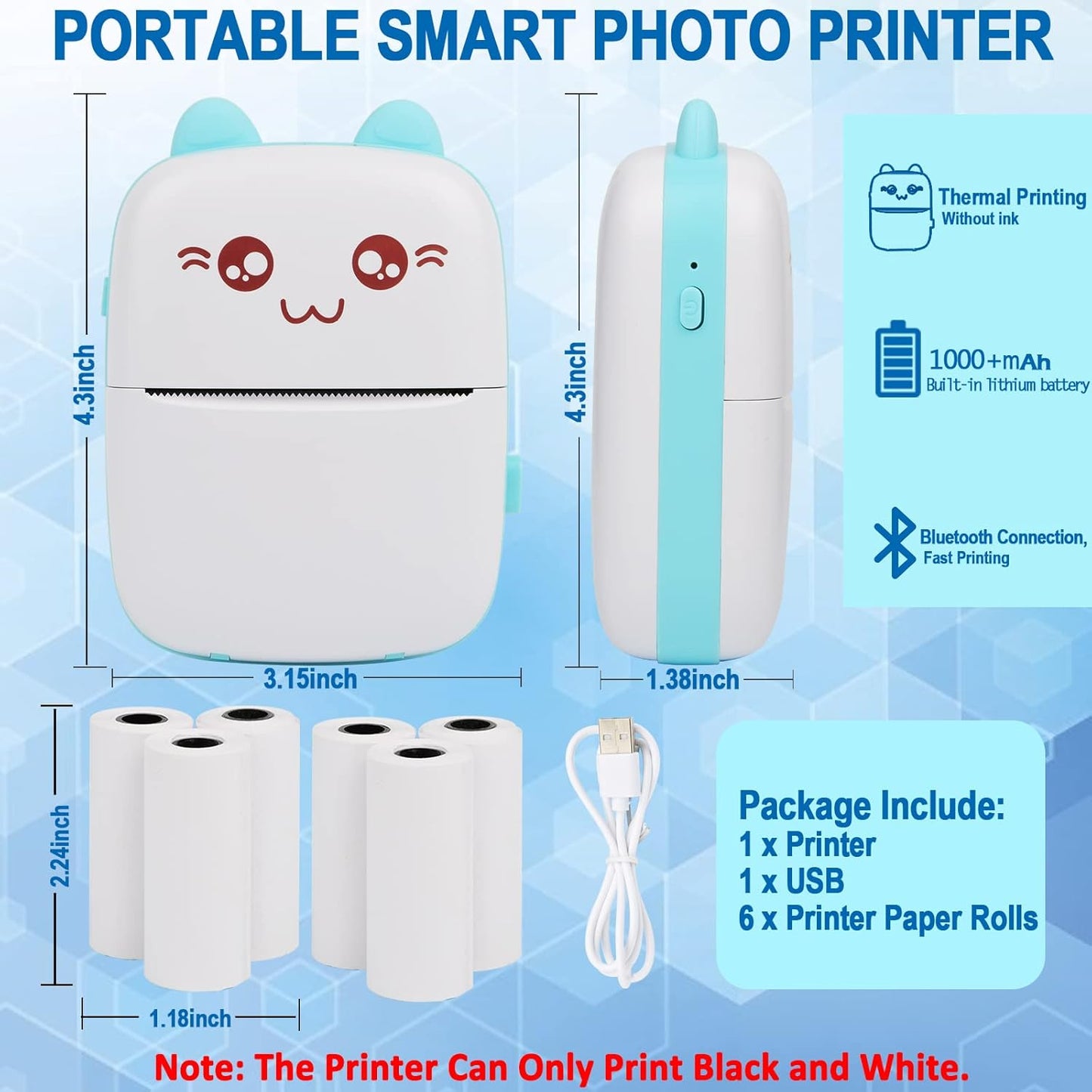 Compact Wireless Photo Printer