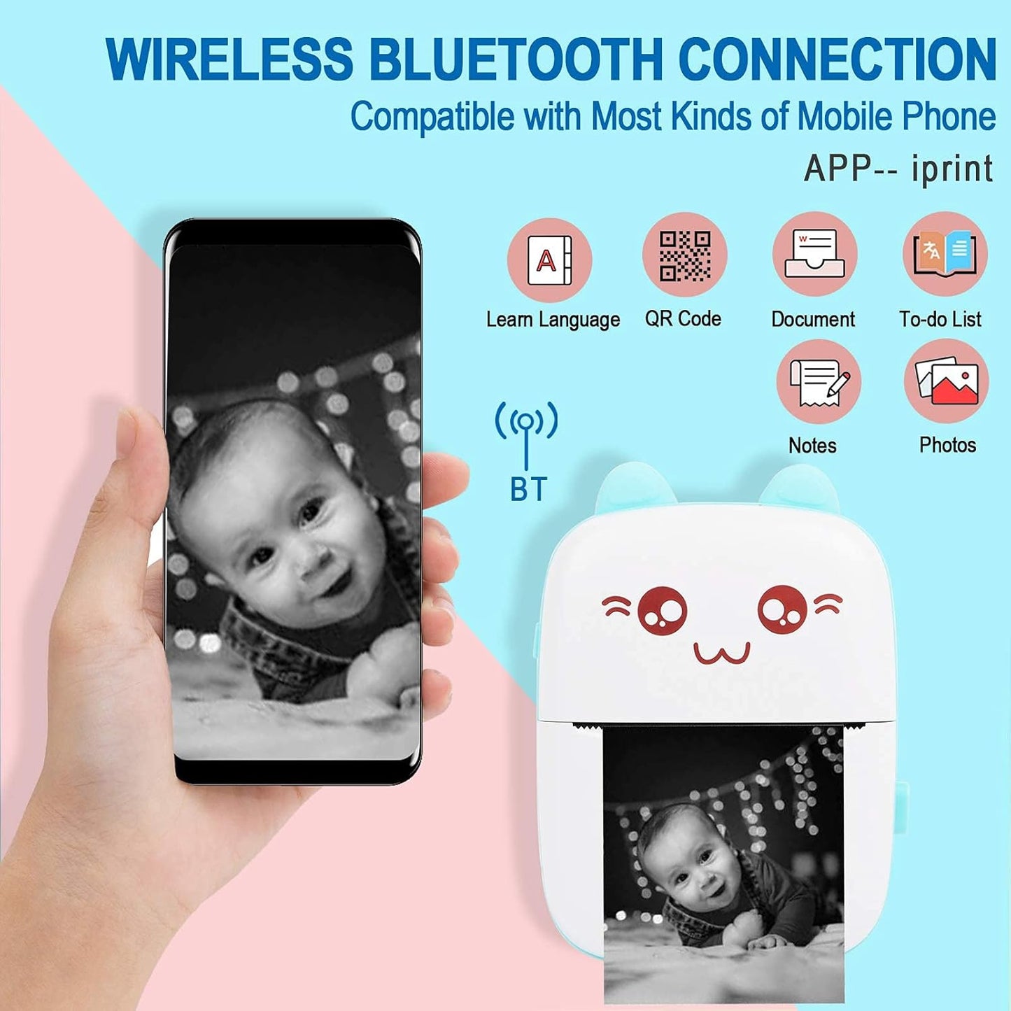 Compact Wireless Photo Printer