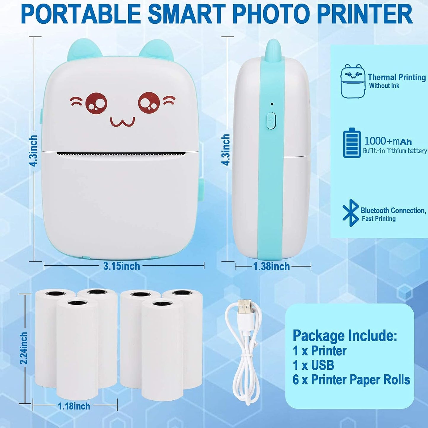 Compact Wireless Photo Printer
