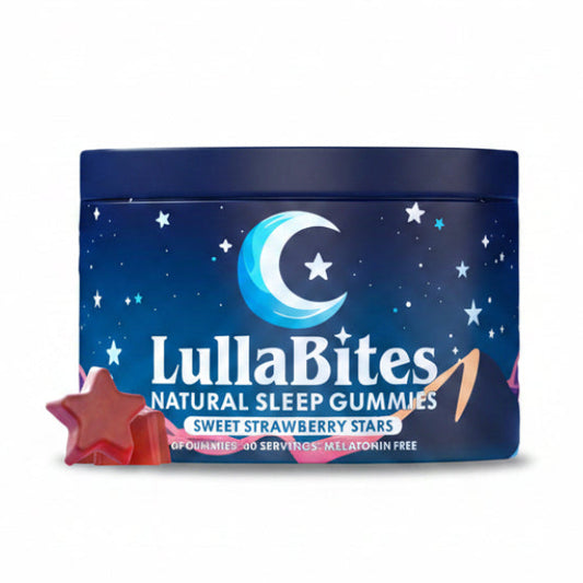 Natural Sleep Gummies - 30 Servings -Sweet Strawberry Stars (Melatonin Free)