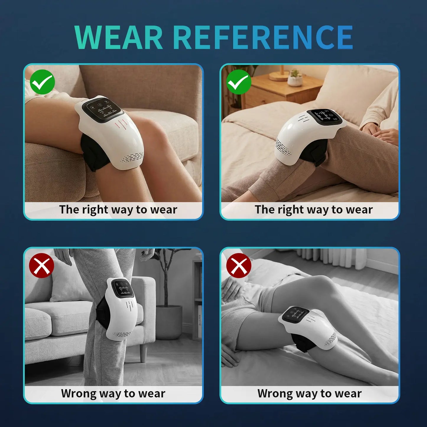 1 Piece Portable Comfort Electric Knee Massager Rechargeable Knee Massage Machine