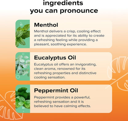 Natural Essential Oil Vapor Inhaler for Instant Nasal Relief & Refreshing Energy
