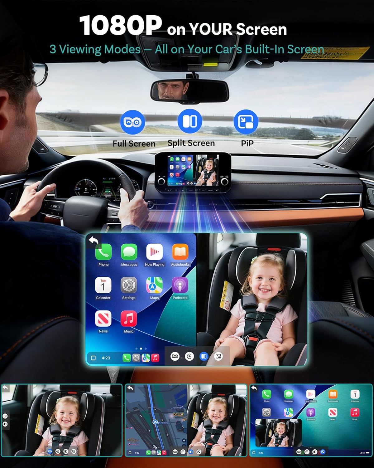 Baby Car Camera &Wireless CarPlay Adapter