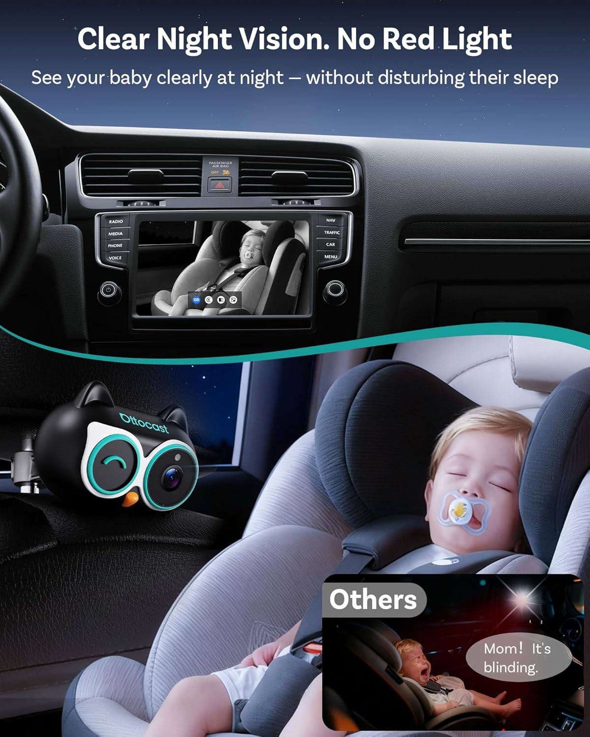 Baby Car Camera &Wireless CarPlay Adapter
