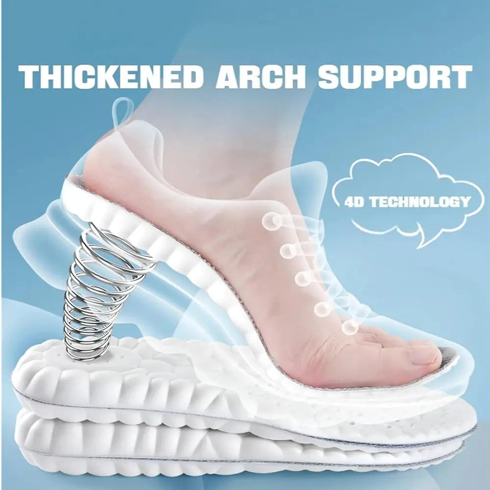 4D Shoe Cloud Insoles Soft Memory Foam Orthotic Shoe Inserts Sports Insoles