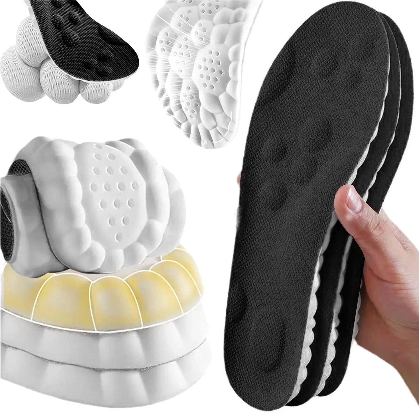 4D Shoe Cloud Insoles Soft Memory Foam Orthotic Shoe Inserts Sports Insoles