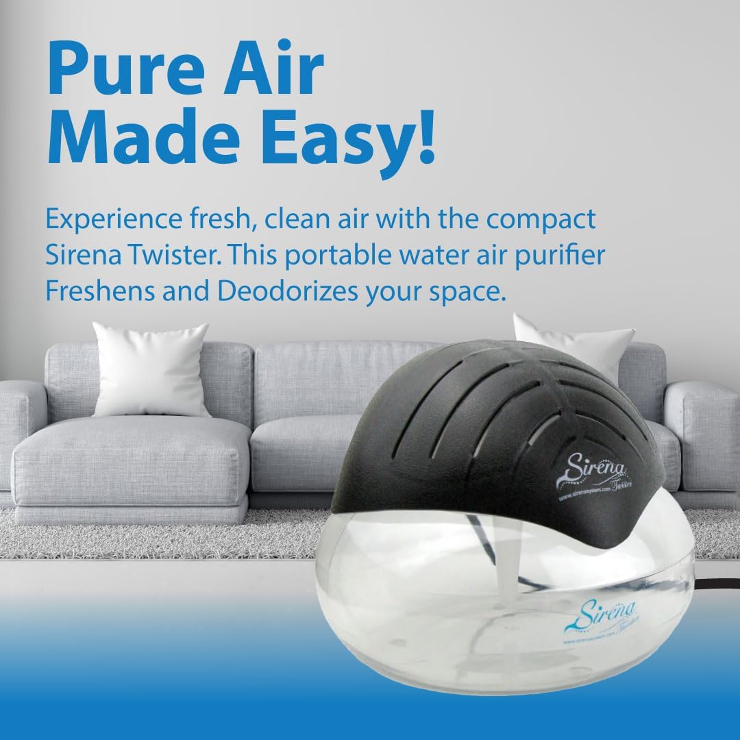 Black The Original Air Purifier Water Filter Air Cleaner For Home Essential Oil Aromatizer