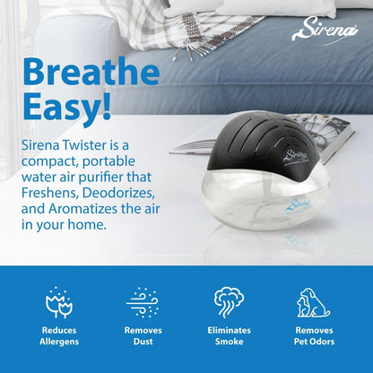 Black The Original Air Purifier Water Filter Air Cleaner For Home Essential Oil Aromatizer