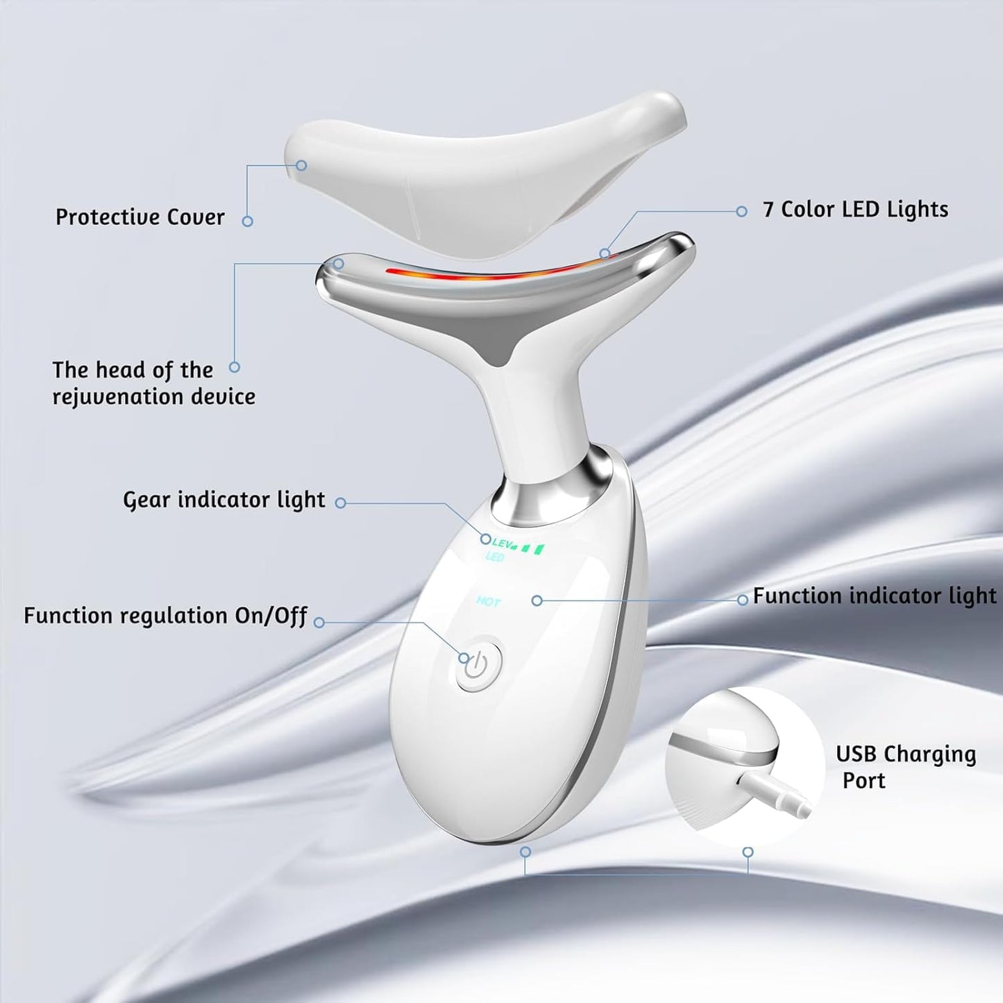7 Color Facial Massager Tool