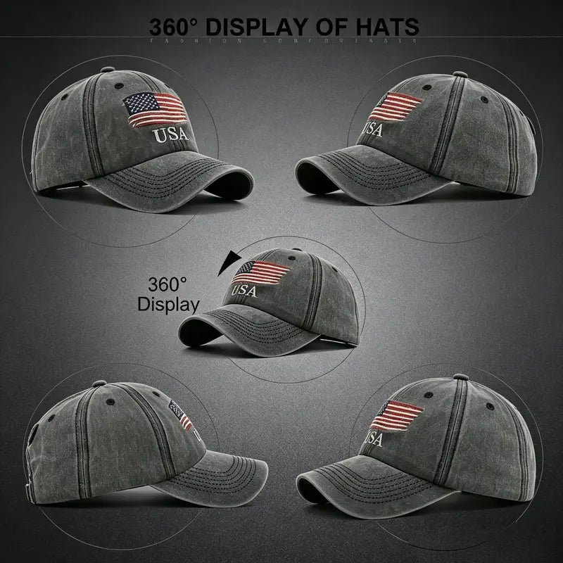 Gray Washed Baseball Caps — Two Two-Cap Packs - source design and use details