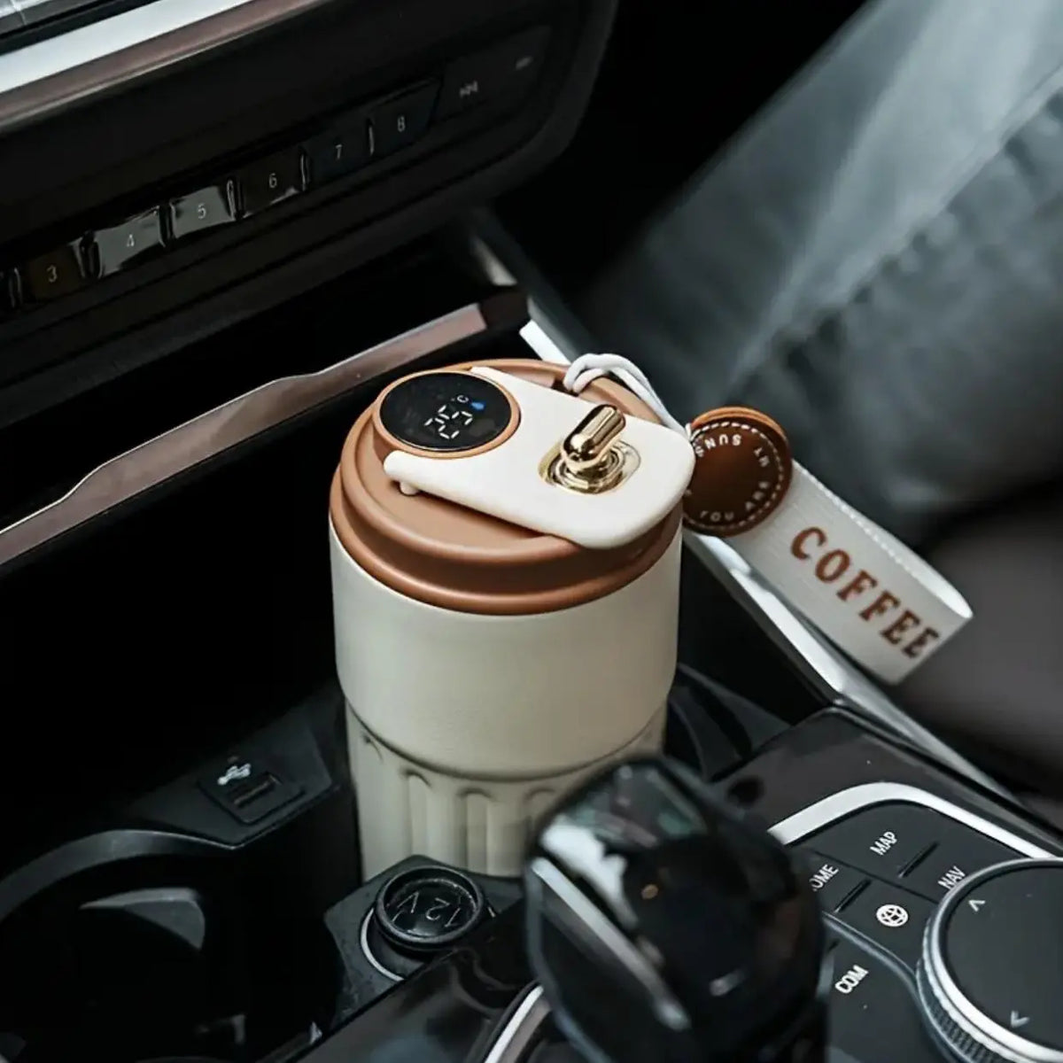 Temperature Display Travel Mug with Carry Loop — 4