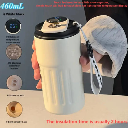 Temperature Display Travel Mug with Carry Loop — 2