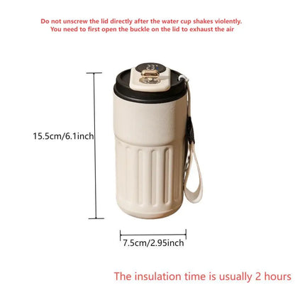 Temperature Display Travel Mug with Carry Loop — 1