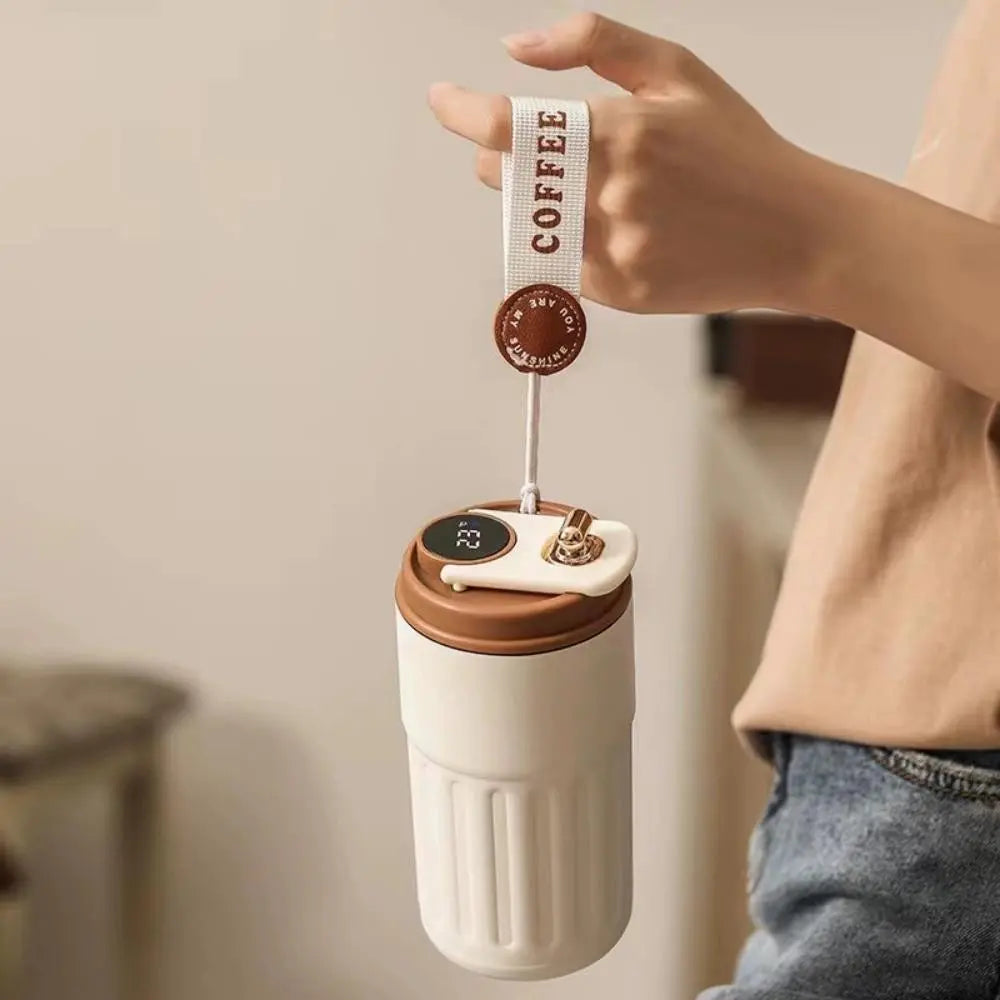 Temperature Display Travel Mug with Carry Loop — 3