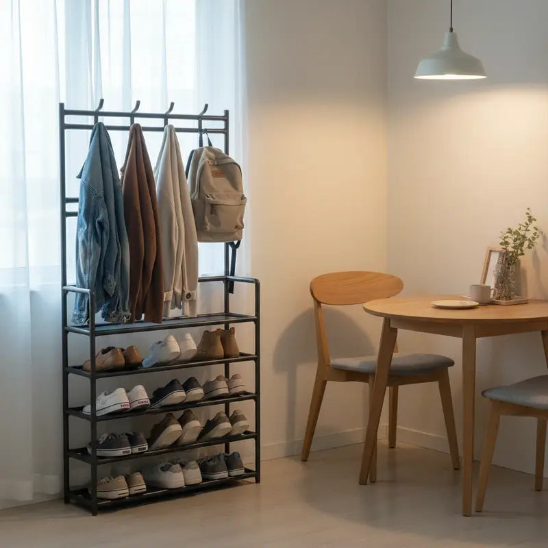 3-in-1 Entryway Organizer with 5 Shelves & 8 Hooks - original product photo 6