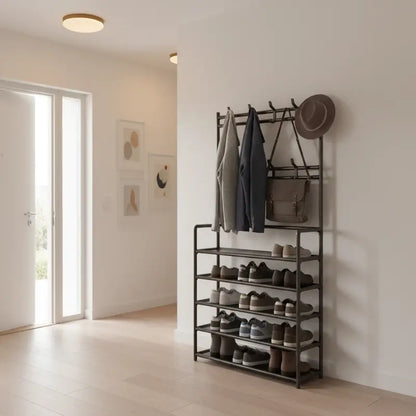 3-in-1 Entryway Organizer with 5 Shelves & 8 Hooks - original product photo 3