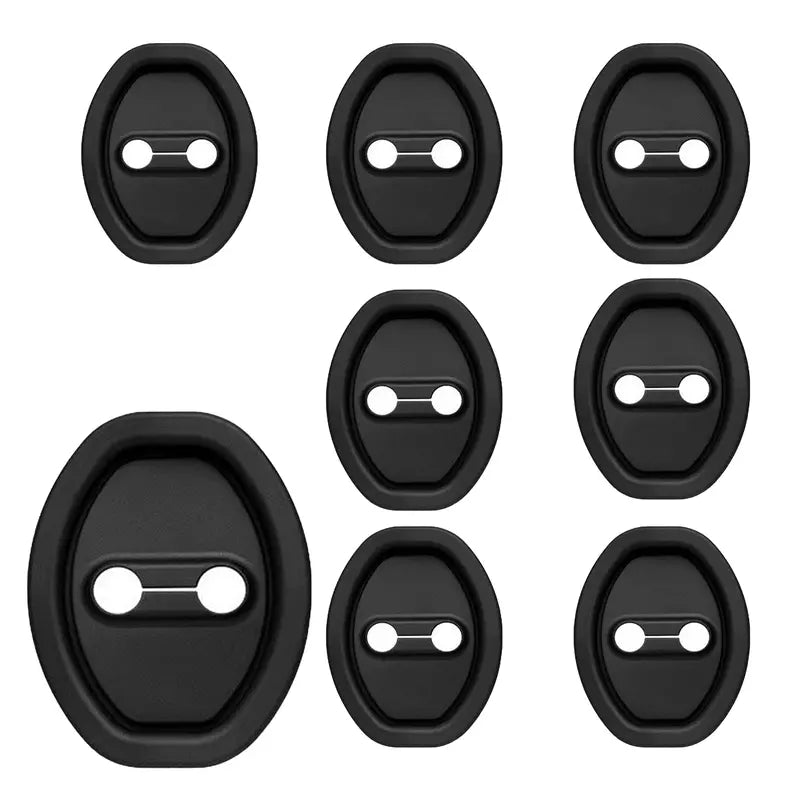 Black Silicone Door-Latch Covers — 10-Piece Set