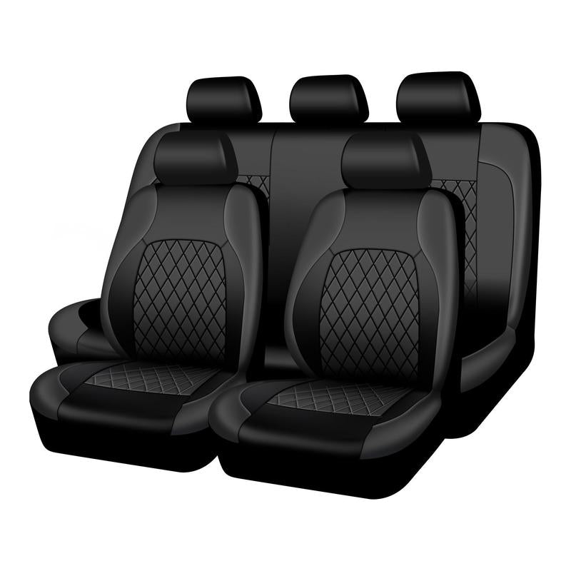 AUTOYOUTH PU Leather Front Seat Cover — 1 Cover — Black