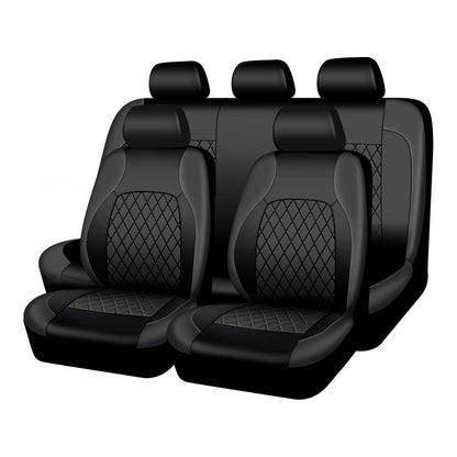 AUTOYOUTH PU Leather Front Seat Cover — 1 Cover — Black