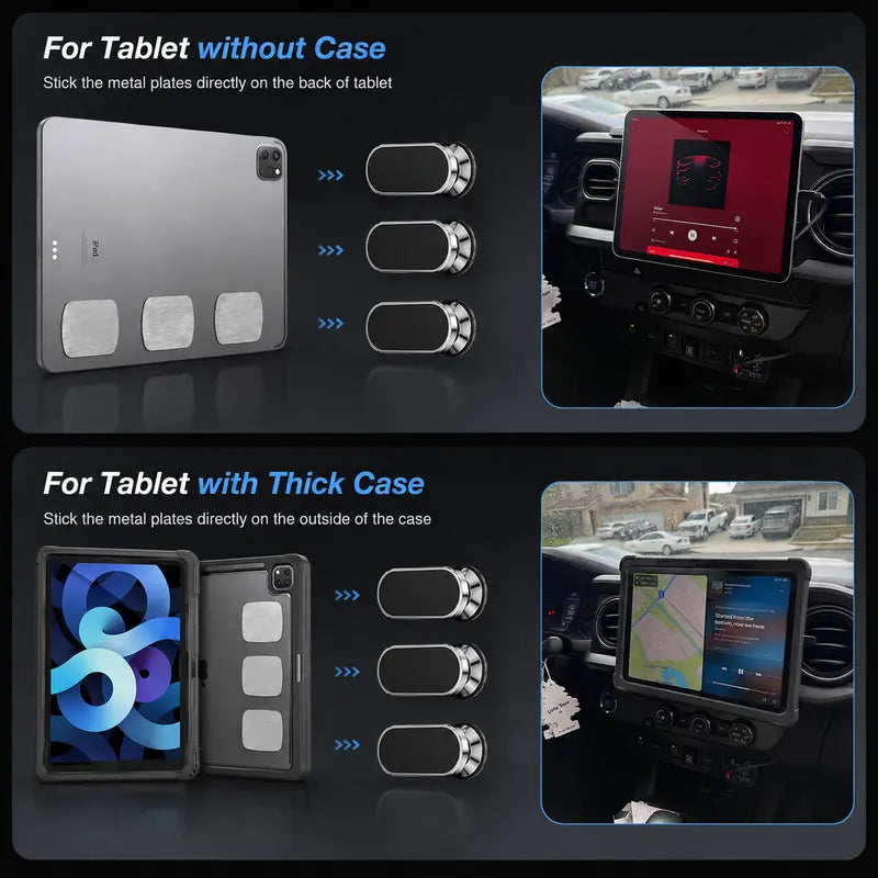 Magnetic Suction Phone and Tablet Mounts — 3-Piece Set