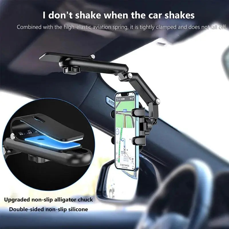 Adjustable Clip-On Sun Visor Phone Holder