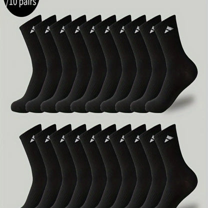 Black or White Crew Sports Socks — Ten Pairs - source design and use details