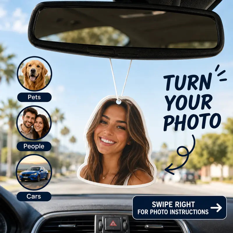 Personalized Photo Car Air Freshener — Email Your Photo