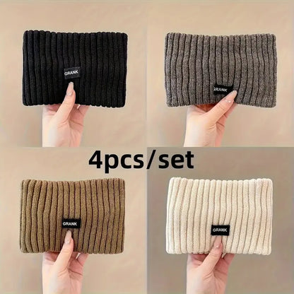 Four Color Wide Knit Ear Warmer Pack — 5