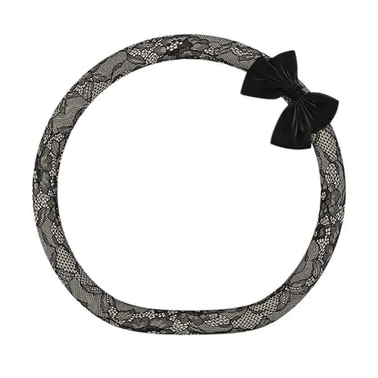 Lace cover — Bow / Black / D-shaped