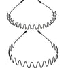 Two Piece Black Metal Wave Headband Pack