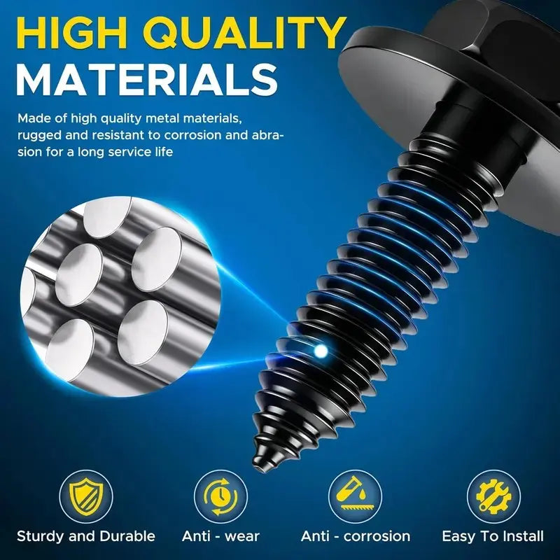 10-Piece Body Fastener Kit — 5 Bolts and 5 U-Nut Clips