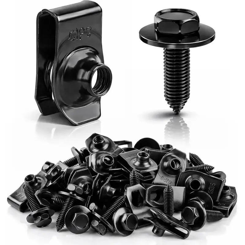 10-Piece Body Fastener Kit — 5 Bolts and 5 U-Nut Clips
