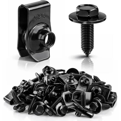 10-Piece Body Fastener Kit — 5 Bolts and 5 U-Nut Clips