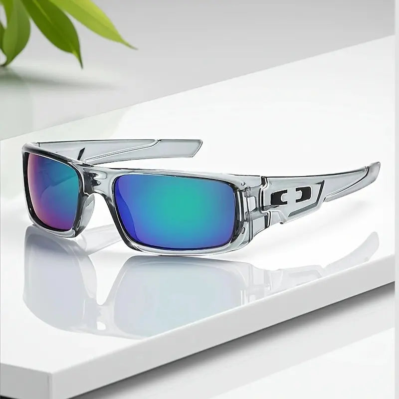 Gray Sport Sunglasses with Mirrored Lenses — 4