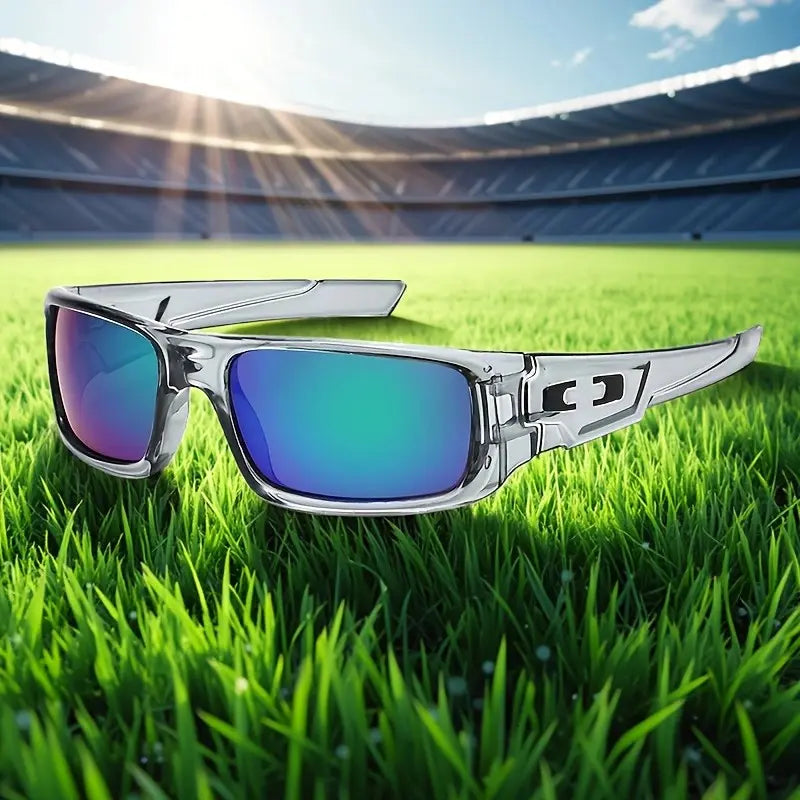 Gray Sport Sunglasses with Mirrored Lenses — 2
