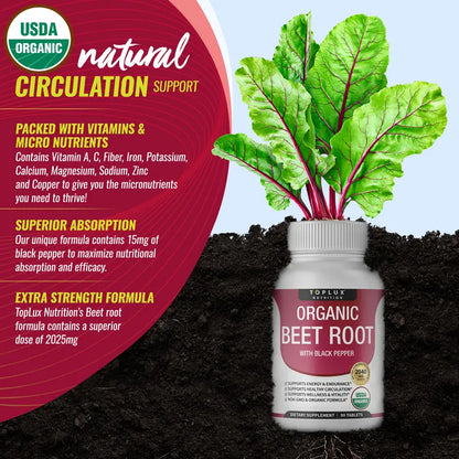 Beet Root & Black Pepper Supplement Tablets - original gallery 3