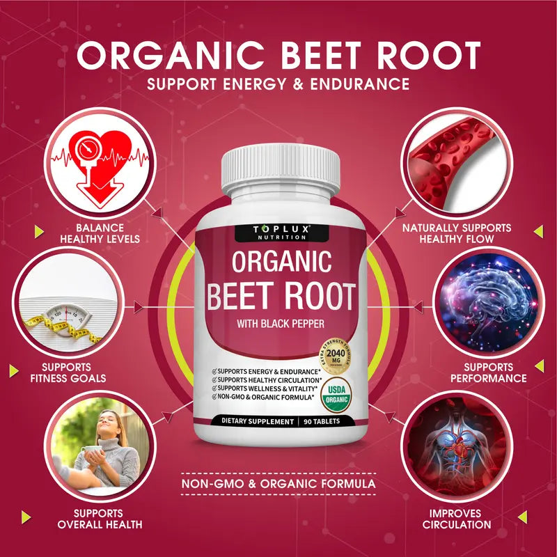 Beet Root & Black Pepper Supplement Tablets - original gallery 6