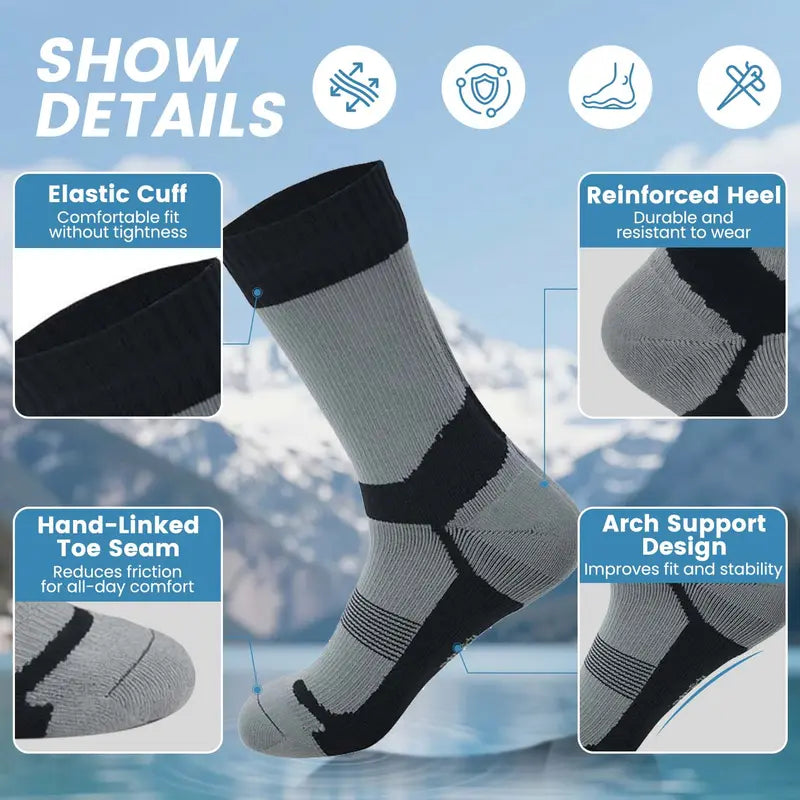 Isunie Three-Layer Outdoor Socks — Two Pairs - source design and use details