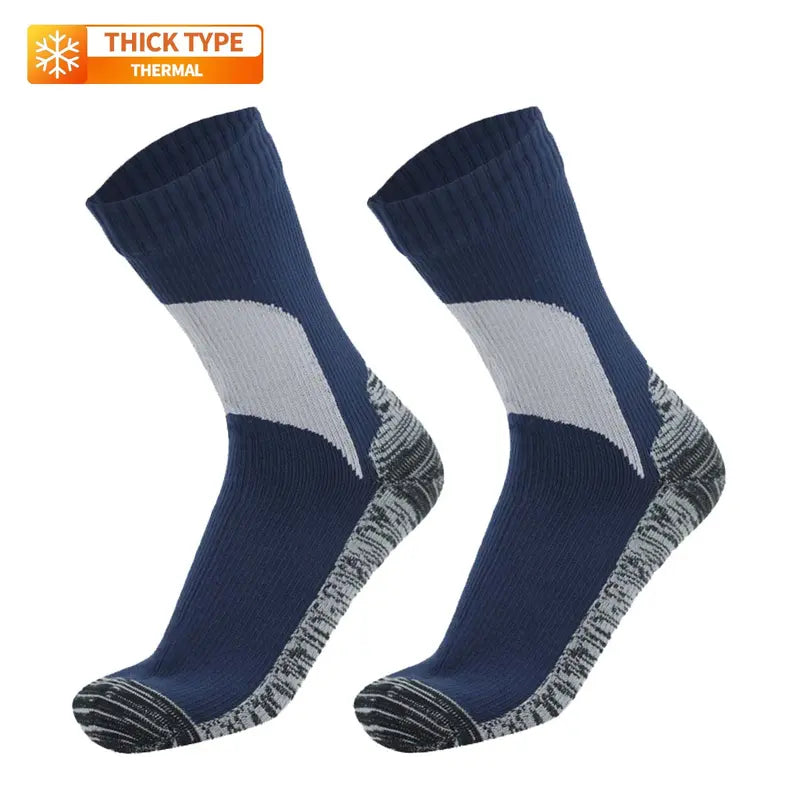 Isunie Three-Layer Outdoor Socks — Two Pairs - Blue and Gray