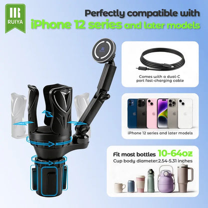 RUIYA Cup Holder and Device Mount — Choose Your Version